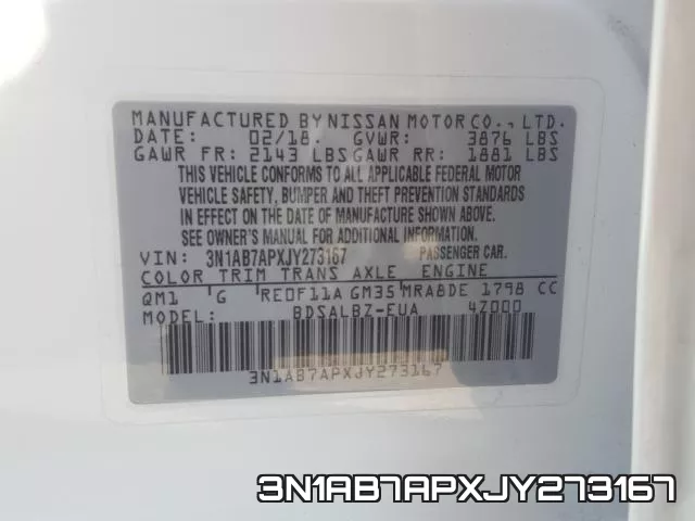 3N1AB7APXJY273167 фото 2