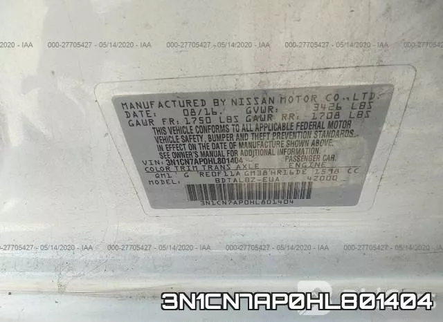 3N1CN7AP0HL801404 фото 9