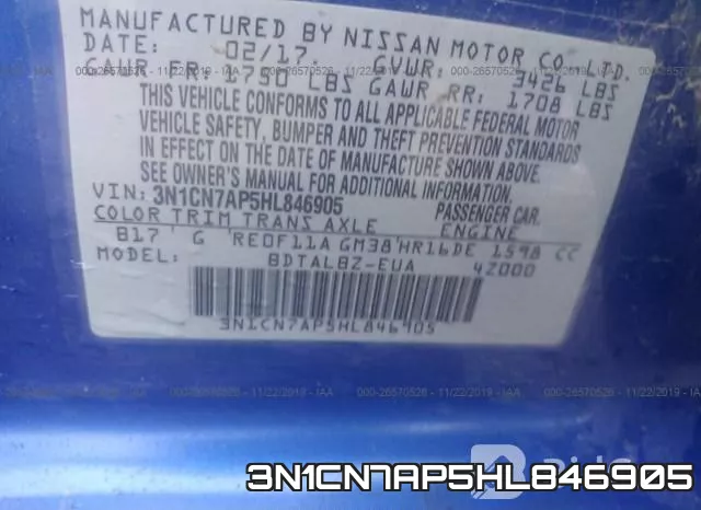 3N1CN7AP5HL846905 фото 10