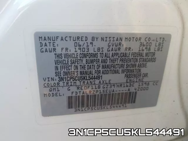 3N1CP5CU5KL544491 фото 2