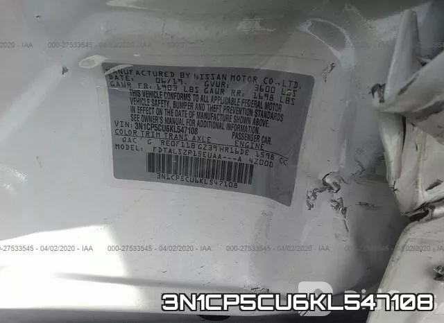 3N1CP5CU6KL547108 фото 10