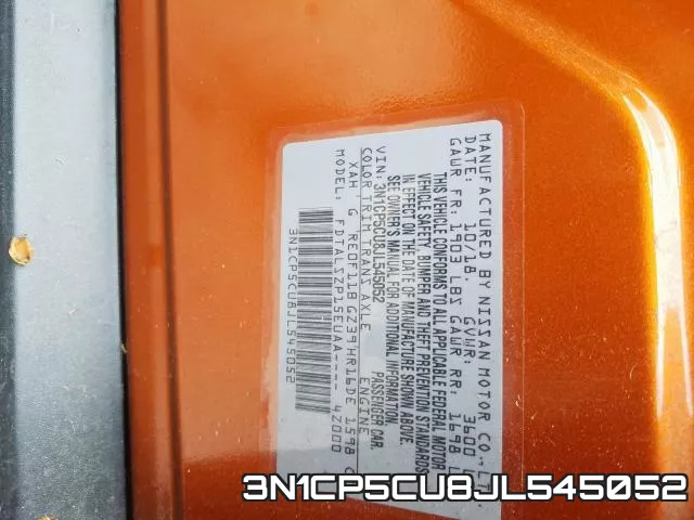 3N1CP5CU8JL545052 фото 2