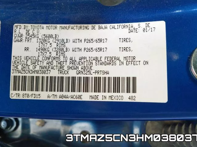3TMAZ5CN3HM038037 фото 2