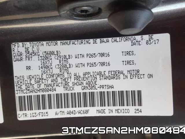 3TMCZ5AN2HM080484 фото 2