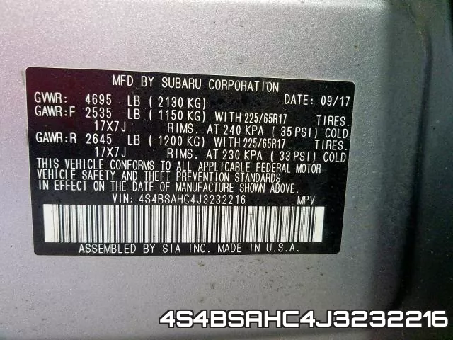 4S4BSAHC4J3232216 фото 2