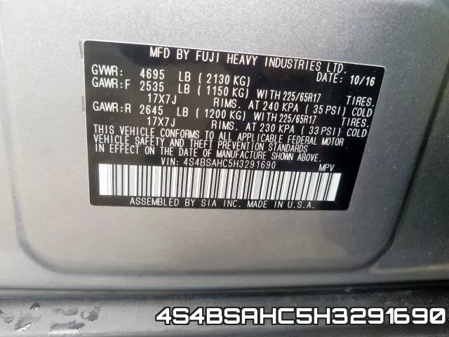 4S4BSAHC5H3291690 фото 2