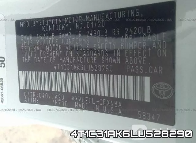 4T1C31AK6LU528290 фото 10