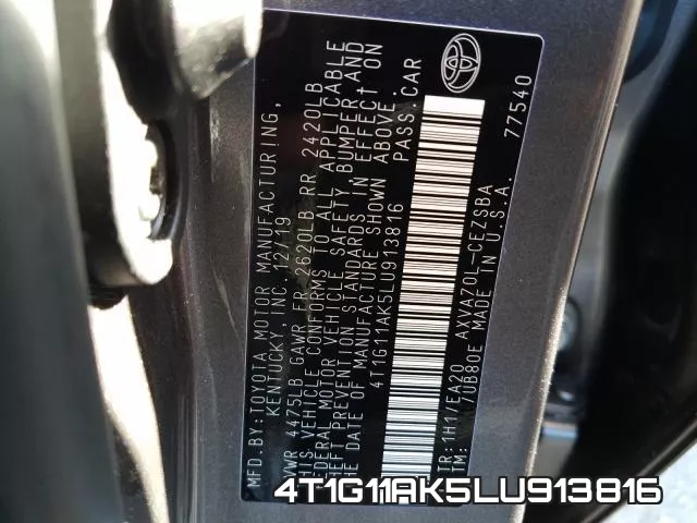 4T1G11AK5LU913816 фото 2