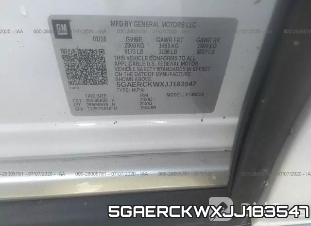 5GAERCKWXJJ183547 фото 10
