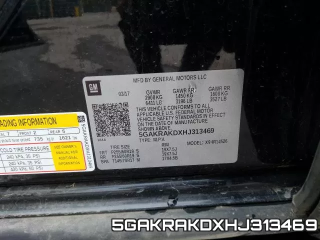 5GAKRAKDXHJ313469 фото 2
