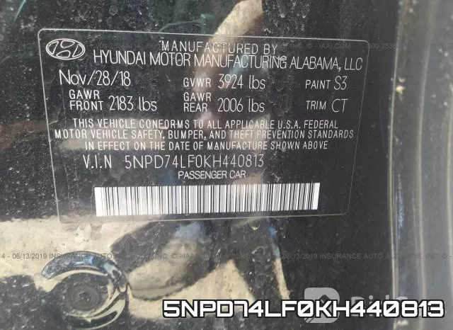 5NPD74LF0KH440813 фото 9