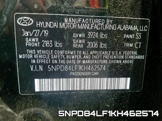 5NPD84LF1KH462574 фото 2