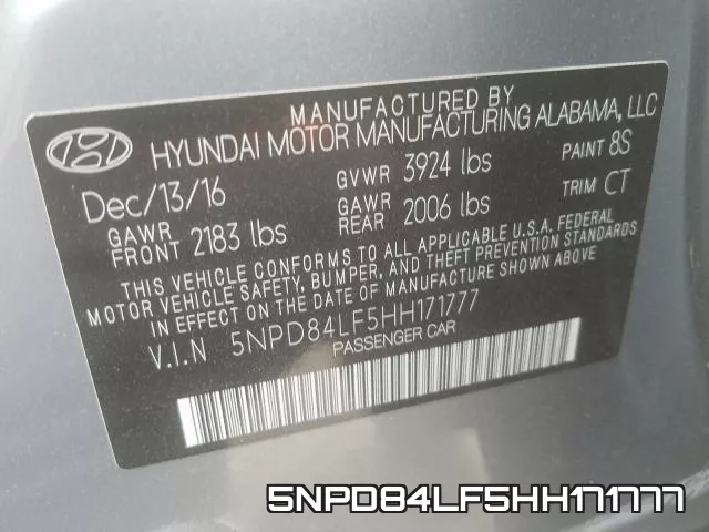 5NPD84LF5HH171777 фото 2