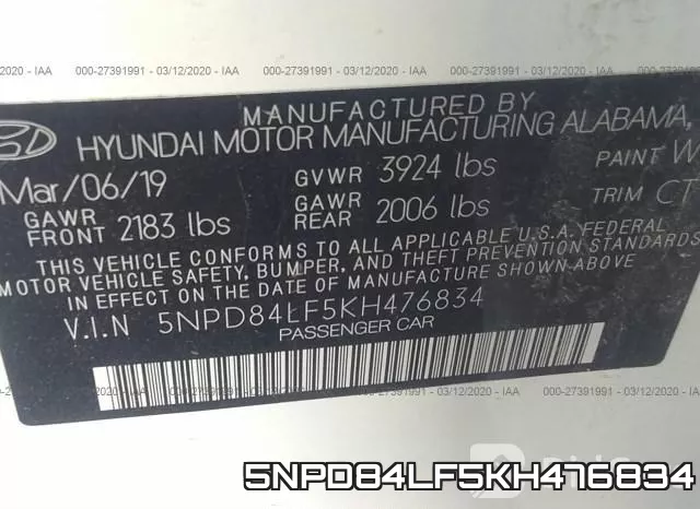 5NPD84LF5KH476834 фото 10