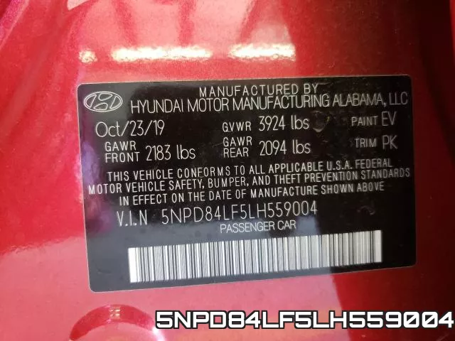 5NPD84LF5LH559004 фото 2