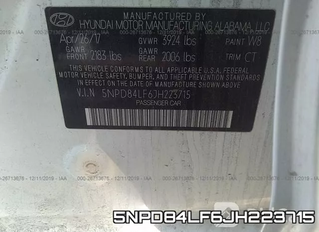 5NPD84LF6JH223715 фото 10