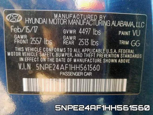 5NPE24AF1HH561560 фото 2