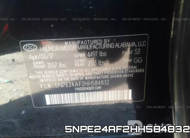 5NPE24AF2HH584832 фото 10