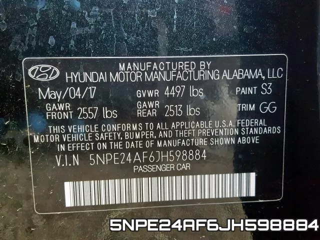 5NPE24AF6JH598884 фото 2