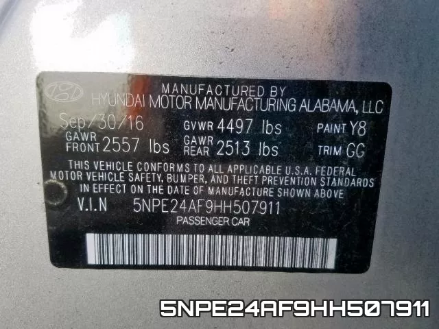 5NPE24AF9HH507911 фото 2