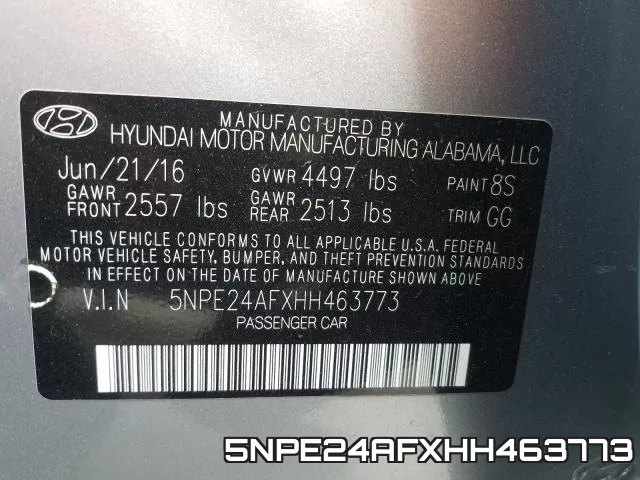 5NPE24AFXHH463773 фото 2