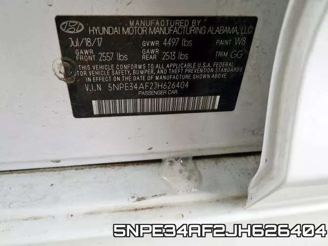5NPE34AF2JH626404 фото 2