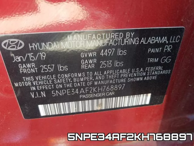 5NPE34AF2KH768897 фото 2