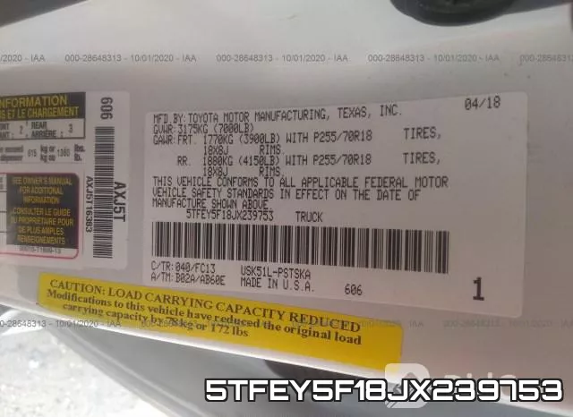 5TFEY5F18JX239753 фото 10