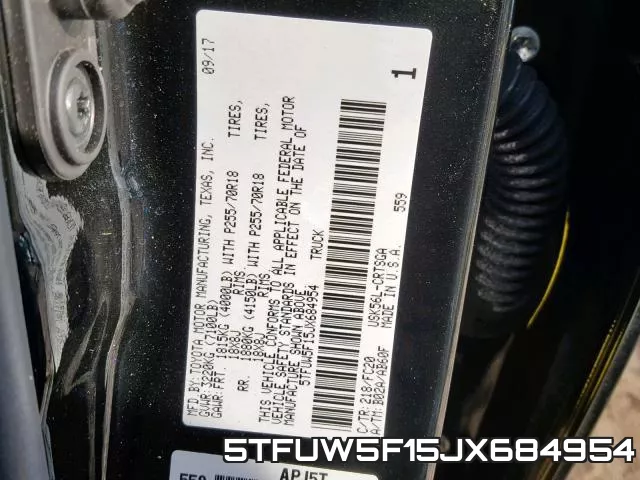 5TFUW5F15JX684954 фото 2