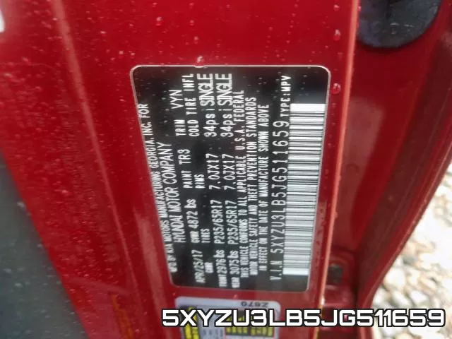 5XYZU3LB5JG511659 фото 2