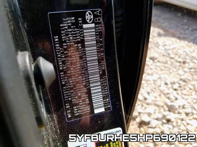 5YFBURHE5HP690122 фото 2