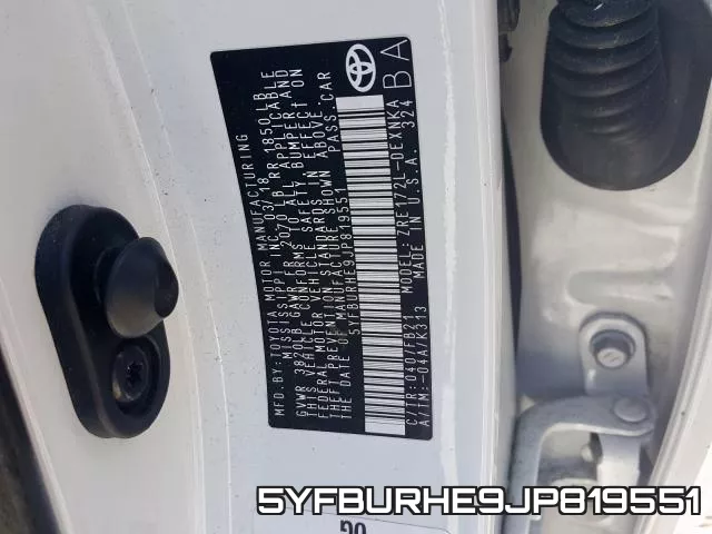 5YFBURHE9JP819551 фото 2