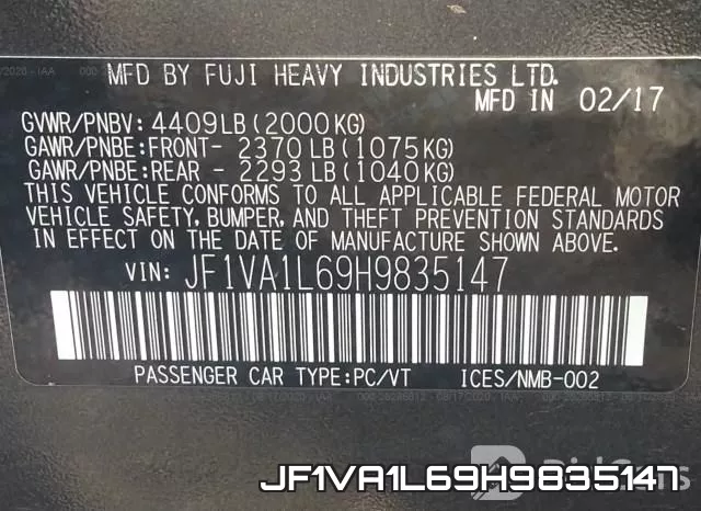 JF1VA1L69H9835147 фото 10
