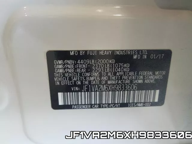 JF1VA2M6XH9833606 фото 2
