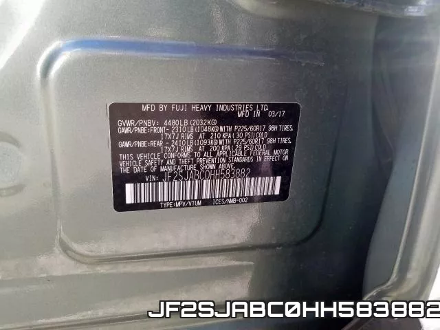 JF2SJABC0HH583882 фото 2
