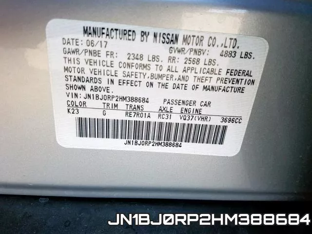 JN1BJ0RP2HM388684 фото 2