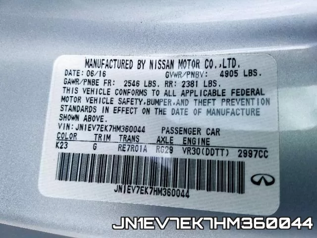 JN1EV7EK7HM360044 фото 2