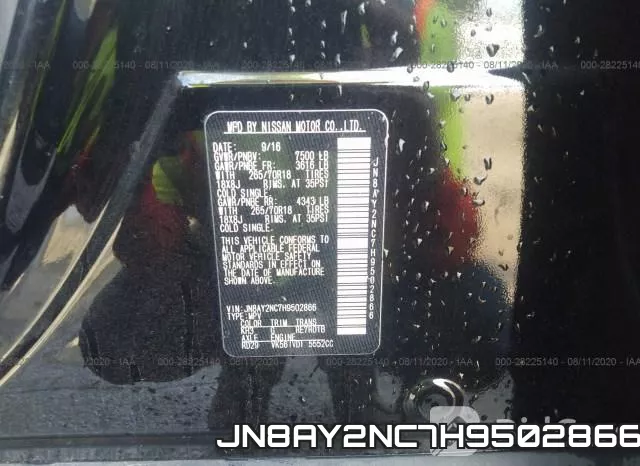 JN8AY2NC7H9502866 фото 10