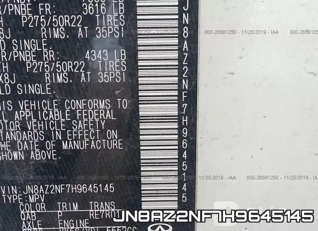 JN8AZ2NF7H9645145 фото 10