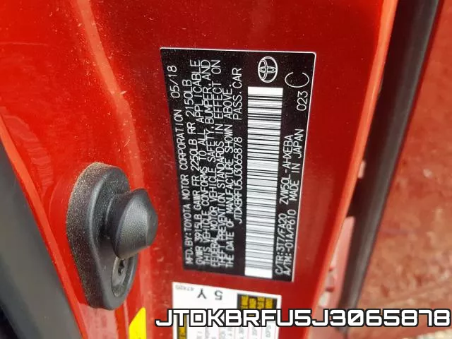 JTDKBRFU5J3065878 фото 2