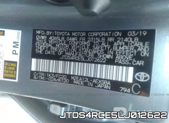 JTDS4RCE5LJ012622 фото 10