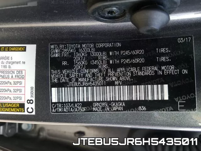 JTEBU5JR6H5435011 фото 2