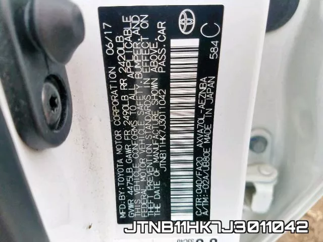 JTNB11HK7J3011042 фото 2