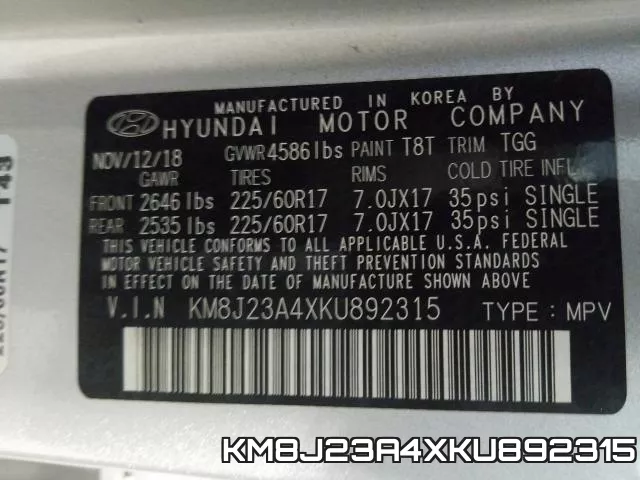 KM8J23A4XKU892315 фото 2