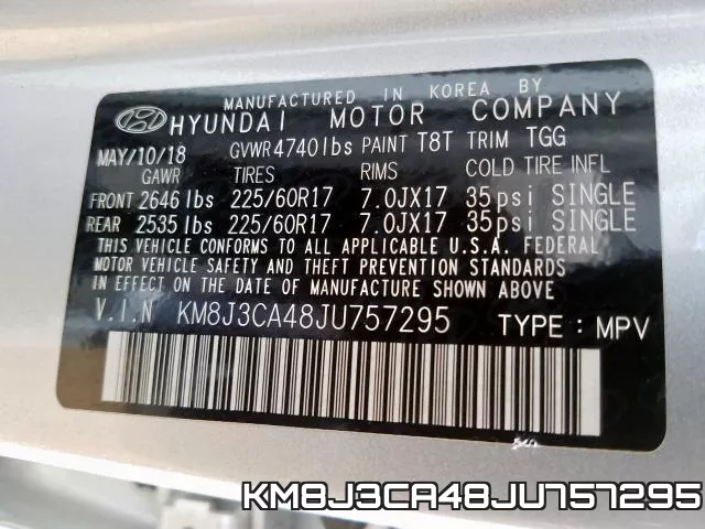 KM8J3CA48JU757295 фото 2