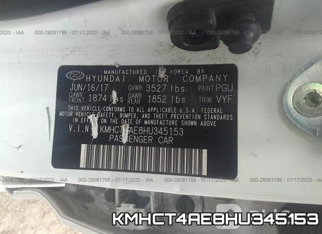 KMHCT4AE8HU345153 фото 10