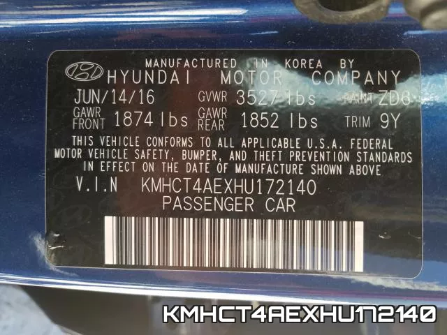 KMHCT4AEXHU172140 фото 2