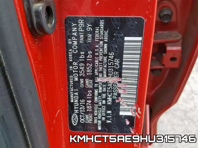 KMHCT5AE9HU315746 фото 2