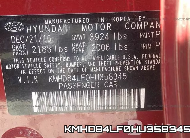 KMHD84LF0HU358345 фото 10