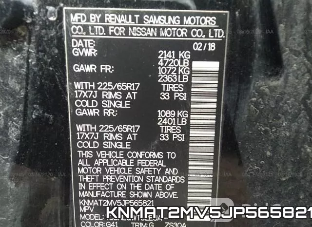 KNMAT2MV5JP565821 фото 10
